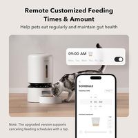 Distributeur automatique de nourriture pour animaux de compagnie avec Wi-Fi et conservation de la fraîcheur, capteur de niveau de nourriture faible, pour chats et chiens