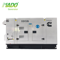 Geräuscharmer 88KVA Primärleistung 100KVA 120KVA 150KVA 200KW Cum-mins Super Silent Typ Notstrom-Dieselgenerator für Hotel/Krankenhaus