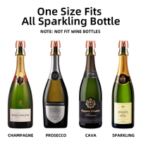 Bouchon à vin en acier inoxydable le plus vendu, directement de l'usine, argenté, pour bouteille de champagne, scellant pour vin mousseux, bouchon pour bouteille pétillante