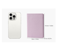 Porte-passeport en cuir PU en stock, étui de protection de voyage tendance avec logo personnalisé