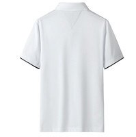 Polo color-block en tissu piqué respirant, 95% coton, 5% fibre de polyester, manches courtes