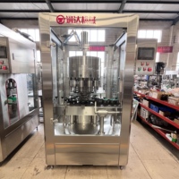 Ligne de production automatique d'eau en bouteille en verre étincelante vin vodka whisky Machine à emballer Machine de remplissage