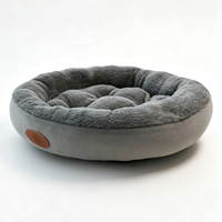 Lit de couchage carré en feutre chaud pour chat et chien PKY, style dessin animé, semi-fermé, épais, pour petits animaux, lavable