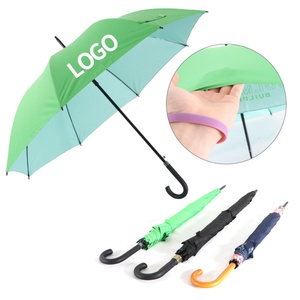 Custom 8K Waterproof Manual Open Metal <b>Frame</b> Wood Handle Straight Advertising Umbrella Logo Printing Business Gifts 190T Pongee - Product Image 5