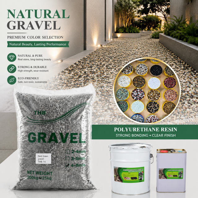 High Permeable Clear Polyurethane Resin Bound for Outdoor Gravel  Epoxy Aggregate Paving Stones Floor Resin 20kg Kits