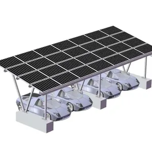 10kw Lichtgewicht Aluminium Solar Carport Systemen Solar Carports Voor Parkeerplaats