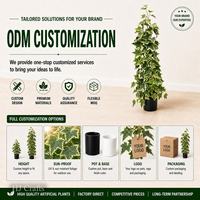 Plante artificielle de lierre anglais de 120 cm avec feuilles crème pour la décoration de restaurants, studios, showrooms, villas, appartements et boutiques