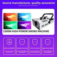 Machine à fumée de scène 1500W AC 110-220V avec lumière LED, température constante, pour glace carbonique, mariages, bars, KTV, ambiance portable