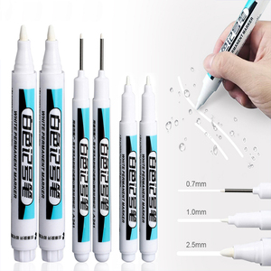 1/2/3 pièces, stylo marqueur blanc huileux Graffiti stylos étanche permanent peinture de <span class=keywords><strong>pneu</strong></span> <span class=keywords><strong>pneu</strong></span> bande de roulement marqueur blanc environnemental - Product Image 1