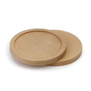 Sous-verres en bois massif coloré de 4 mm d'épaisseur, ronds, vierges pour sublimation, Nature Favor - Product Image 3