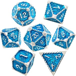 COC Running TRPG Group Multi-Face 7 Jeu de société DICE 16mm Cuivre <span class=keywords><strong>Cube</strong></span> Carré D20 Métal Dés MDN Donjons Dragons Csulu MDN - Product Image 3