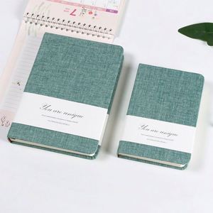 China Linen Cotton Fabric Canvas Cover OEM Organizer Planner Hardcover <b>Journal</b> Pocket Notebook With Custom Printing - Product Image 1