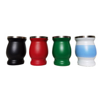 Gourde à Yerba Maté 8oz en Acier Inoxydable 304, Tasse à Double Paroi Isolée Sous Vide pour le Thé Traditionnel Argentin, Idéale pour le Camping et le Bureau