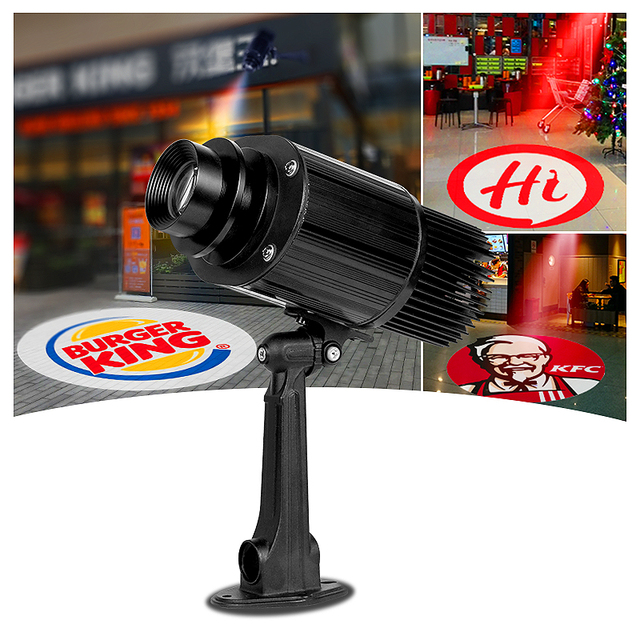 SHTX Custom HD Advertising 30W Dynamic 360 Rotating Laser for School Factory Hospital Led logo Projector Light Indoor Gobo Light