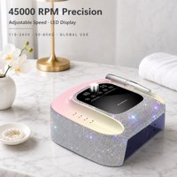 Lámpara y Taladro de Uñas con Certificación CE, 30 LED UV, 45000 RPM, Recargable, Equipo Profesional para Pedrería, 2 en 1, Suministro al por Mayor OEM