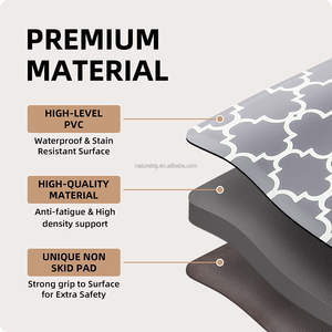 Tapis de cuisine moderne en PVC, anti-fatigue, en mousse à mémoire de forme, tapis confortables pour bureau, imperméables et lavables - Product Image 2