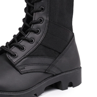 Botas Tácticas de Seguridad de Caña Alta para Hombre y Mujer, de Una Sola Capa, para Desierto, de Cuero Genuino y Tela de Nailon