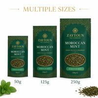 Sachets refermables en Mylar pour thé vert à la menthe marocaine, emballage alimentaire de qualité supérieure pour feuilles de menthe poivrée en vrac, idéal comme cadeau