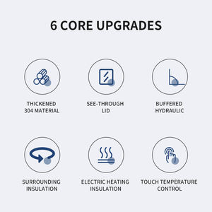 Stainless Steel Square <b>Electric</b> Heating Chafing Dish Smart Digital Control <b>Food</b> <b>Warmer</b> Sliver Buffet Heating Pots - Product Image 6