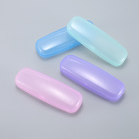 Vente en gros de boîte de lunettes de lecture transparente la plus récente à la mode emballage simple étui à lunettes coloré personnalisé en plastique portable