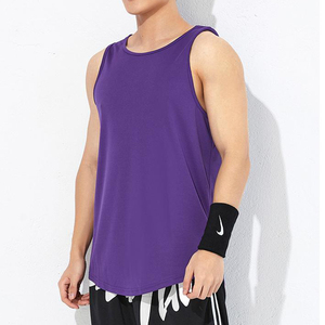 Camiseta sin Mangas para Hombre, Estilo 2025, Tejido de Poliéster/Algodón, Informal, Transpirable, de Secado Rápido, Servicio OEM - Product Image 5