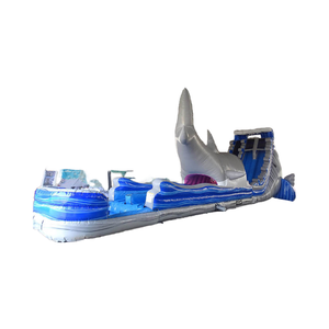Glissière d'eau gonflable en PVC bleu de qualité commerciale pour enfants géant sautant plein d'entrain <span class=keywords><strong>toboggan</strong></span> <span class=keywords><strong>toboggan</strong></span> parc de <span class=keywords><strong>trampoline</strong></span> de 3 ans - Product Image 6