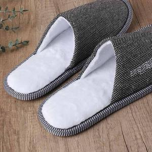 Pantoufles d'hôtel en toile personnalisables, écologiques, jetables, vintage, douces, biodégradables, recyclables, lavables et portables - Product Image 2