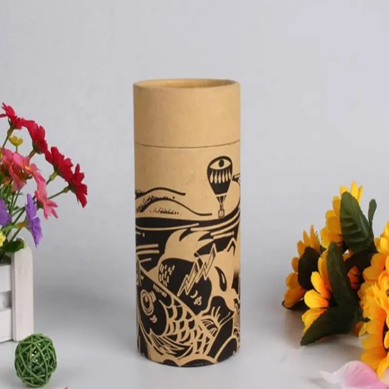 Kotak Pena Silinder, Tabung Kertas Ramah Lingkungan untuk Kemasan Pena Kotak Kertas Kraft