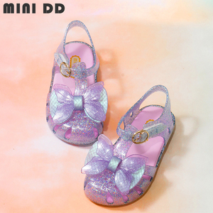 MINI DD 여아 프린세스 젤리 샌들 리본 키즈 여름 플라스틱 샌들 - Product Image 3