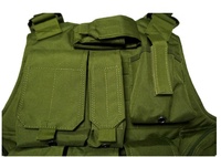 Gilet tactique d'entraînement extérieur avec pochette, fermeture éclair et agrafe en polyester, ceinture à coussin d'air à libération rapide, maille 3D unisexe