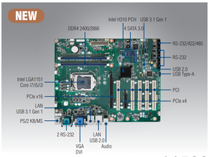 เมนบอร์ดอุตสาหกรรมแบบฝังตัว เมนบอร์ดอุตสาหกรรม ATX เมนบอร์ด ATX คอมพิวเตอร์ AIMB-706G2 สำหรับ Advantech - Product Image 2