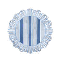 Assiette à salade en mélamine Cabana Stripe Ensemble assortis d'assiettes à dîner en mélamine
