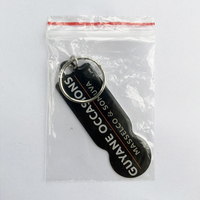 Porte-clés en aluminium taille unique avec logo personnalisé imprimé en offset, durable et en métal