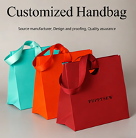 Sacs cadeaux en papier personnalisés avec logo, petits sacs à bijoux avec poignées, sacs en papier en vrac pour mariage, fête d'anniversaire, cadeaux, marchandises de vente au détail