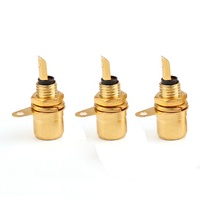 Offre Spéciale RCA plaqués or lotus Connecteur Femelle À Montage Sur panneau Pour audio vidéo