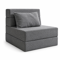 Surmatelas pliable en mousse haute densité pour adultes, avec housse en lin amovible, design pliable pour chambre à coucher, usage scolaire, taille personnalisable