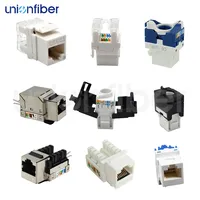 Jack Keystone RJ45 Cat6 UTP FTP STP 90/180 °   Modul Gigabit 250MHz untuk Panel Patch, Pelat Dinding, Kabel Data Pusat Data Kantor
