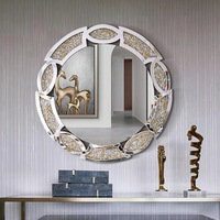 Salon Extérieur Console Autocollant De Luxe Montage Panneaux Personnalisés Miroir Mural Décor À La Maison Miroirs Modernes Décor Mur