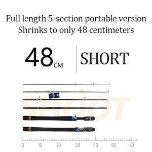 Nuova canna multisezione portatile a 5 sezioni per <span class=keywords><strong>la</strong></span> pesca dell'anello guida Fuji per viaggi in Luya - Product Image 3