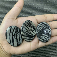 Piedra de Ágata Musgosa Curativa para el Pulgar, para Energía, Yoga, Chakra, Cristal de Bolsillo, para Aliviar la Ansiedad, el Estrés y la Meditación