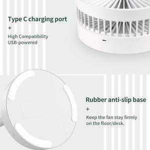Venta al por Mayor de Productos Nuevos y Populares, Mini Ventilador de Escritorio de Carga Rápida, Ventilador USB de Mesa con Batería, 3 Velocidades Ajustables, SOLOVE F5 USB - Product Image 3
