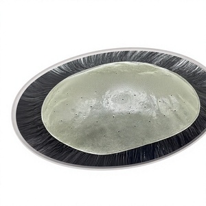 Prothèse capillaire ultra-fine pour hommes, technique de boutonnière tissée à la main, frange invisible, <span class=keywords><strong>cheveux</strong></span> courts dégradés - Product Image 1