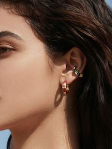 Boucles d'oreilles en émail style bohème <span class=keywords><strong>chic</strong></span>, faites à la main, avec crochet, pour festival, mariage, usage quotidien - Product Image 4