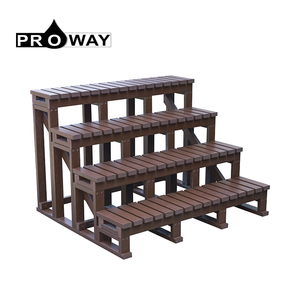 Marchepied de <span class=keywords><strong>piscine</strong></span> extérieur Proway, grand spa, <span class=keywords><strong>4</strong></span> <span class=keywords><strong>marches</strong></span>, matériau PS, design traditionnel pour le loisir et l'exercice - Product Image 6