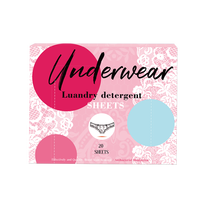 Feuilles de lavage pour sous-vêtements avec une formule exclusive pour éliminer les taches de sang
