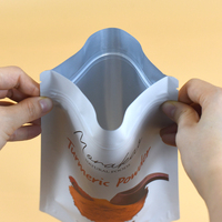 Sachet refermable personnalisé réutilisable pour épices, piment, curcuma, coriandre en poudre – Emballage plastique vide en Mylar