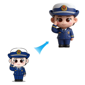 Nuevo Modelo de Personaje de <span class=keywords><strong>Anime</strong></span> en PVC, Estilo Q, <span class=keywords><strong>Bombero</strong></span>/Criminoso, Figura de Acción Personalizable, Unisex, China - Product Image 1