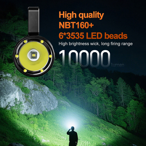 WOSEN Multi Light Mode Patrol Flashlight 10000LM BT160 6 3535 Beads USB Output Fan Heat Dissipation IP65 <b>Waterproof</b> 200W LED - Product Image 2
