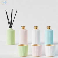 Diffuseur de parfum en céramique en forme de cône inversé personnalisé C&H avec logo gravé, poterie durable, rechargeable
