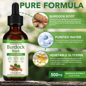 アートラボス プライベートラベル 60ml 野生ゴボウ根ハーブドロップス 栄養補助食品 純天然ゴボウ根液滴 - Product Image 2